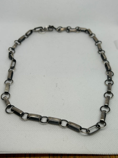 Navajo handcrafted sterling silver chain, 24” long.  LZ720.