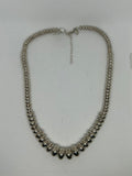 Handcrafted sterling silver Pueblo bead necklace 17” to 19”.  LZ725