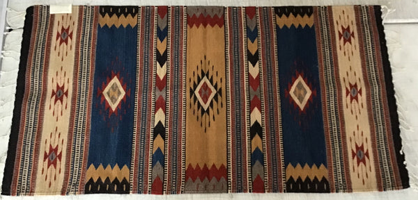 30x60" Zapotec Rug handwoven in Oaxaca