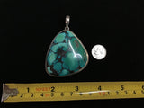 Turquoise stone pendant handcrafted in sterling silver  Z-2