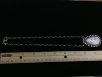 Navajo handcrafted sterling silver necklace with White Buffalo stone.  LZ313
