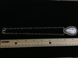 Navajo handcrafted sterling silver necklace with White Buffalo stone.  LZ313