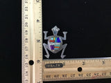 Navajo handcrafted sterling silver brooch with genuine stone inlay.   LZ322