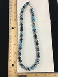 Blue Jasper 8mm stones with 3 mm sterling silver saucer bead necklace.  18” long. SR2078 FREE SHIPPING IN THE CONTINENTAL USA.