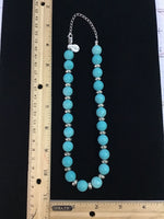 Beautify your Neck, Adjustable Choker necklace from 14.5" to 18", sterling silver, Turquoise Howlite  SR2017    Ships Free in Con't USA