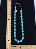 Beautify your Neck, Adjustable Choker necklace from 14.5" to 18", sterling silver, Turquoise Howlite  SR2017    Ships Free in Con't USA