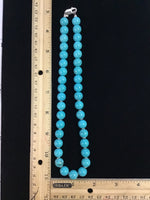 Genuine Turquoise stones with sterling silver in a 16.5” necklace.  SR2047   Ships Free in Con't USA