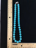 Genuine Turquoise stones with sterling silver in a 16.5” necklace.  SR2047   Ships Free in Con't USA