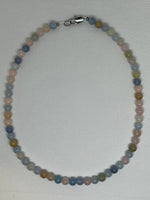 Genuine Morganite stone necklace with hypoallergenic EP106. 16” long FREE SHIPPING IN THE CONTINENTAL USA.