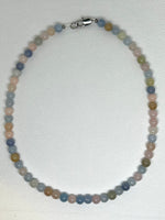 Genuine Morganite stone necklace with hypoallergenic EP106. 16” long FREE SHIPPING IN THE CONTINENTAL USA.