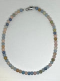 Genuine Morganite stone necklace with hypoallergenic EP106. 16” long FREE SHIPPING IN THE CONTINENTAL USA.