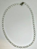 Genuine Selenite stones necklace with hypoallergenic stainless steel beads and clasp.  EP109 FREE SHIPPING IN THE CONTINENTAL USA.