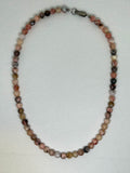 Genuine Rhodochrosite stone necklace with hypoallergenic stainless steel clasp.  18”. EP119 FREE SHIPPING IN THE CONTINENTAL USA.