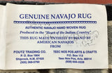 Authentic Navajo Handwoven wool rug by Nellie Benally 28"x19"
