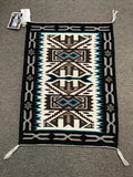 Authentic Navajo Handwoven wool rug by Helena Frank 27"x20"
