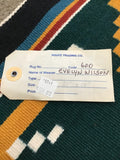 Authentic Navajo Handwoven wool rug by Evelyn Wilson 31"x18"