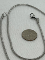 Stainless steel hypoallergenic snake neck chain, 17.5”. ST103 FREE SHIPPING IN THE CONTINENTAL USA.