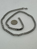 Stainless steel hypoallergenic giant box chain 20”. ST102 FREE SHIPPING IN THE CONTINENTAL USA.