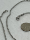 Stainless steel hypoallergenic neck chain, 20”.  ST101 FREE SHIPPING IN THE CONTINENTAL USA.