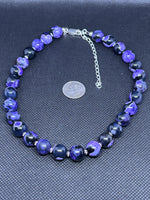 Handcrafted sterling silver necklace with Dragon Vein Agate stones.  14-16.5” adjustable.  SR1104 FREE SHIPPING IN THE CONTINENTAL USA.