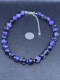 Handcrafted sterling silver necklace with Dragon Vein Agate stones.  14-16.5” adjustable.  SR1104 FREE SHIPPING IN THE CONTINENTAL USA.