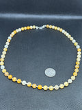 Handcrafted sterling silver with genuine Topaz stone necklace  19”. SR1128 FREE SHIPPING IN THE CONTINENTAL USA.