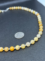 Handcrafted sterling silver with genuine Topaz stone necklace  19”. SR1128 FREE SHIPPING IN THE CONTINENTAL USA.