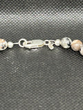 Handcrafted sterling silver necklace with Greystone and Turquoise.  18”. SR1129 FREE SHIPPING IN THE CONTINENTAL USA.
