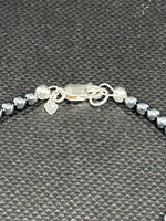 Handcrafted sterling silver and turquoise bracelet with fully oxidized silver beads.  7”.  SR1131 FREE SHIPPING IN THE CONTINENTAL USA.