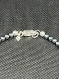 Handcrafted sterling silver and turquoise bracelet with fully oxidized silver beads.  7”.  SR1131 FREE SHIPPING IN THE CONTINENTAL USA.