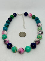 Beautify your Neck, Choker necklace with 4 stones. Adjustable from15” to 17” in length.  SR2015    Ships Free in Con't USA