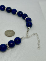 Beautify your Neck choker necklace in Deep blue Lapis with sterling silver. Adjustable from 15” to 17”.  SR2010 FREE SHIPPING IN THE CONTINENTAL USA.