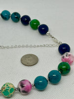 Beautify your Neck, Choker necklace with 4 stones. Adjustable from15” to 17” in length.  SR2015    Ships Free in Con't USA