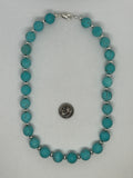 Beautify your Neck, Turquoise color choker with sterling silver, 17"  SR2016    Ships Free in Con't USA