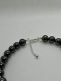 Beautify your neck, Choker Necklace in 10mm Hematite stones and sterling silver. SR2027   Ships Free in Con't USA