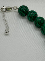 Beautify your Neck, Choker necklace in Malachite and sterling silver. SR2023   Ships Free in Con't USA