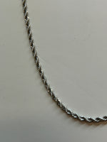 Stainless steel hypoallergenic rope neck chain in 17” length.  ST106 FREE SHIPPING IN THE CONTINENTAL USA.