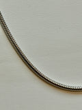 Stainless steel hypoallergenic snake neck chain, 17.5”. ST103 FREE SHIPPING IN THE CONTINENTAL USA.