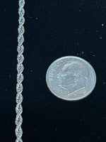 Stainless steel rope neck chain in 16” length.  ST107 FREE SHIPPING IN THE CONTINENTAL USA.
