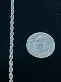 Stainless steel rope neck chain in 16” length.  ST107 FREE SHIPPING IN THE CONTINENTAL USA.