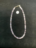 Native Wampum Shell necklace with sterling silver.  SR1051. 18” FREE SHIPPING IN THE CONTINENTAL USA.