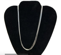 Sterling silver “Liquid Silver” 5 strand necklace in 24” length.  SR1052