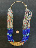 Kewa (Santo Domingo) handcrafted gemstone and Shell necklace, 32”, LZ001. Alexandra Coriz