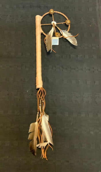 Navajo handcrafted Medicine Wheel Dance Stick.  LZ126