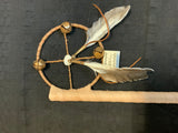 Navajo handcrafted Medicine Wheel Dance Stick.  LZ126