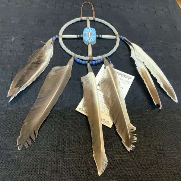 Navajo handcrafted Medicine Wheel, 4”. LZ143