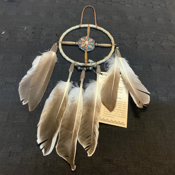 Navajo handcrafted Medicine Wheel. 4”.  LZ144