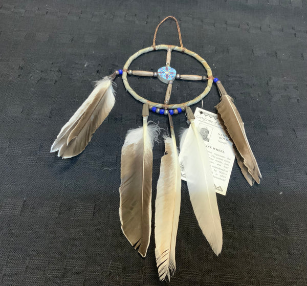 Navajo handcrafted Medicine Wheel, 4”, LZ159. By Nathan Boyd