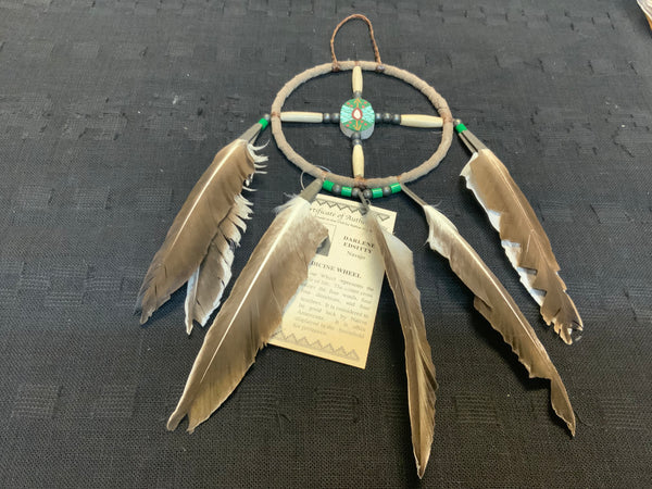 Navajo handcrafted Medicine Wheel, 4”, LZ161