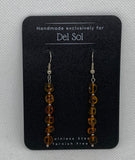Genuine Amber earrings with hypoallergenic stainlesss steel beads and ear wires.   EP138. Free Shipping on con’t USA.